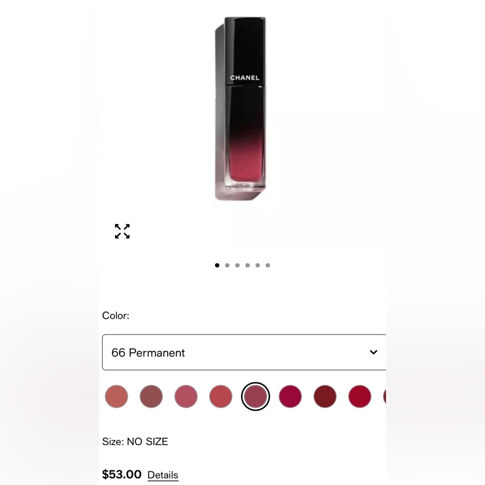 Chanel Rouge Allure Laque Ultrawear Shine Liquid Lip Colour - 66 Permanent. NIB! - Picture 4 of 11